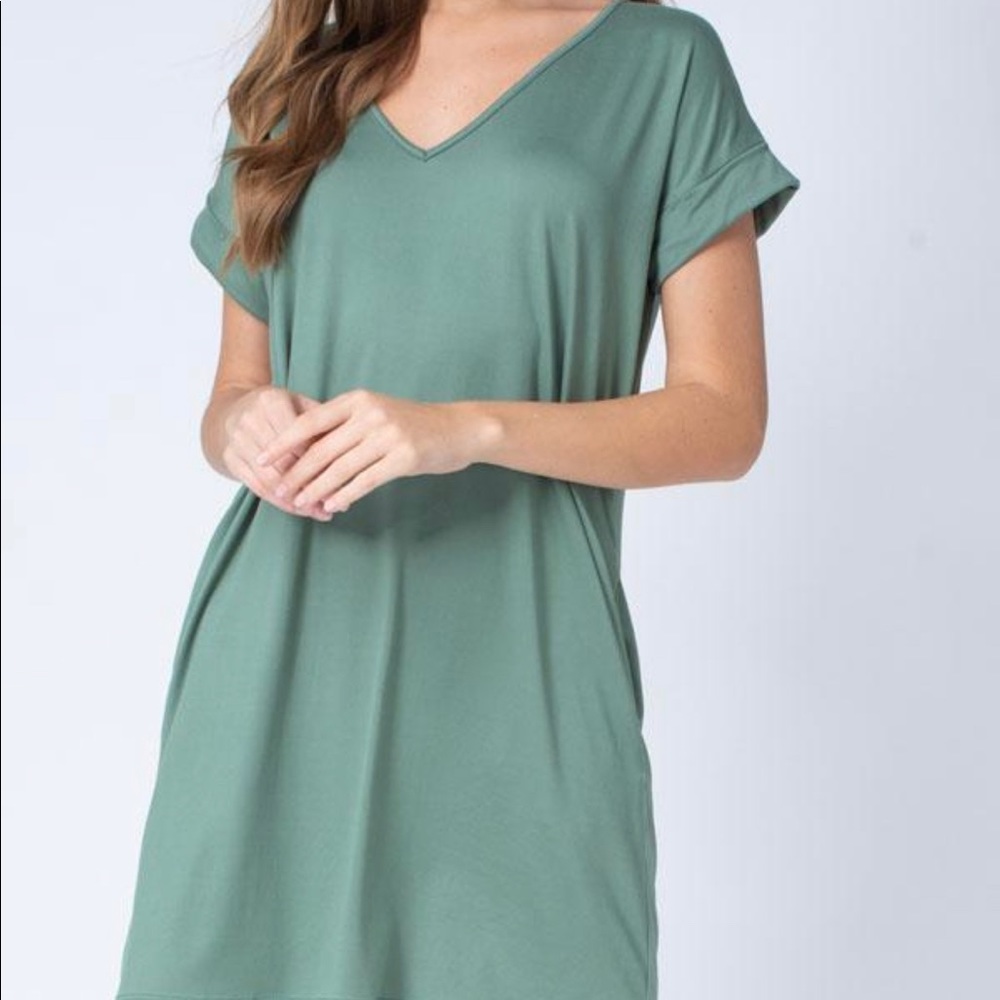 Basic Tee Shift Dress with Pockets
